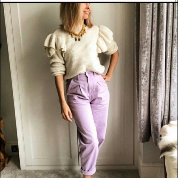 Zara slouchy Lilac Pants - Picture 8 of 16